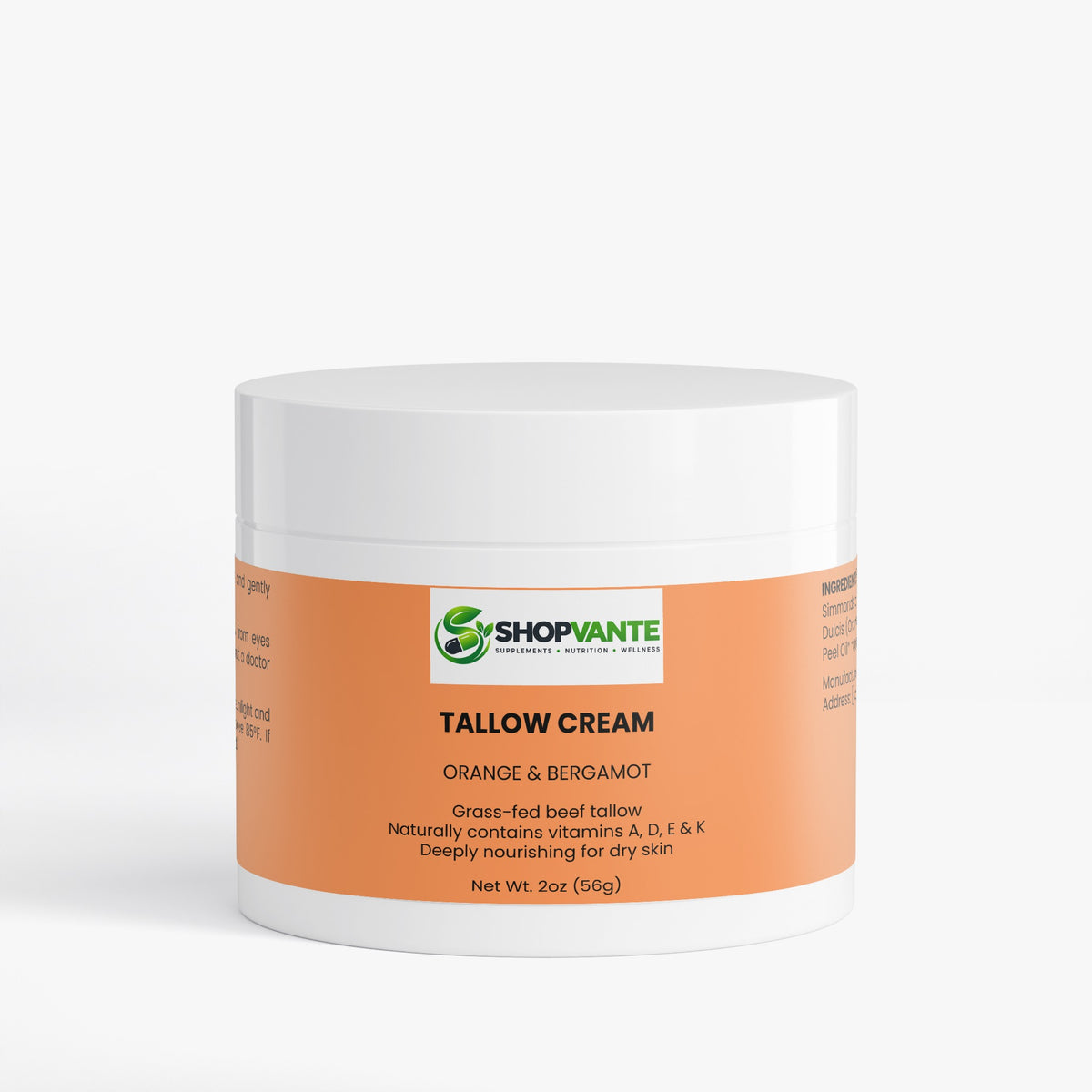 Tallow Cream Orange & Bergamot
