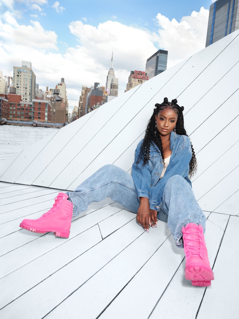 Justine Skye Rocks the Jimmy Choo x Timberland 2022 Capsule