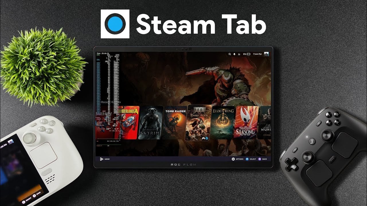 Steam Gaming On ROG Flow Z13 13-inch 180 Hz Tablet Running SteamOS Steam Gaming On ROG Flow Z13 13-inch 180 Hz Tablet Running SteamOS