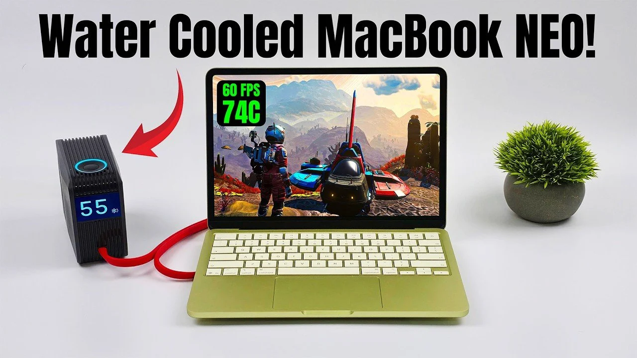 Water-Cooling the New Apple MacBook Neo With a Custom Water Loop Water-Cooling the New Apple MacBook Neo With a Custom Water Loop