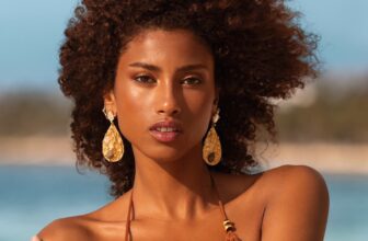 Imaan Hammam Wows in Estée Lauder Bronze Goddess Fragrance Ad
