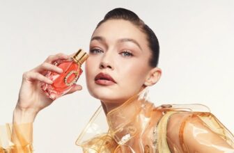 Gigi Hadid Goes High Shine in Rabanne Million Gold Fragrance