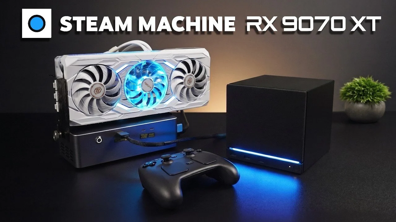 AMD Radeon RX 9070 XT eGPU Boosts Valve Steam Machine 4K By 183%
