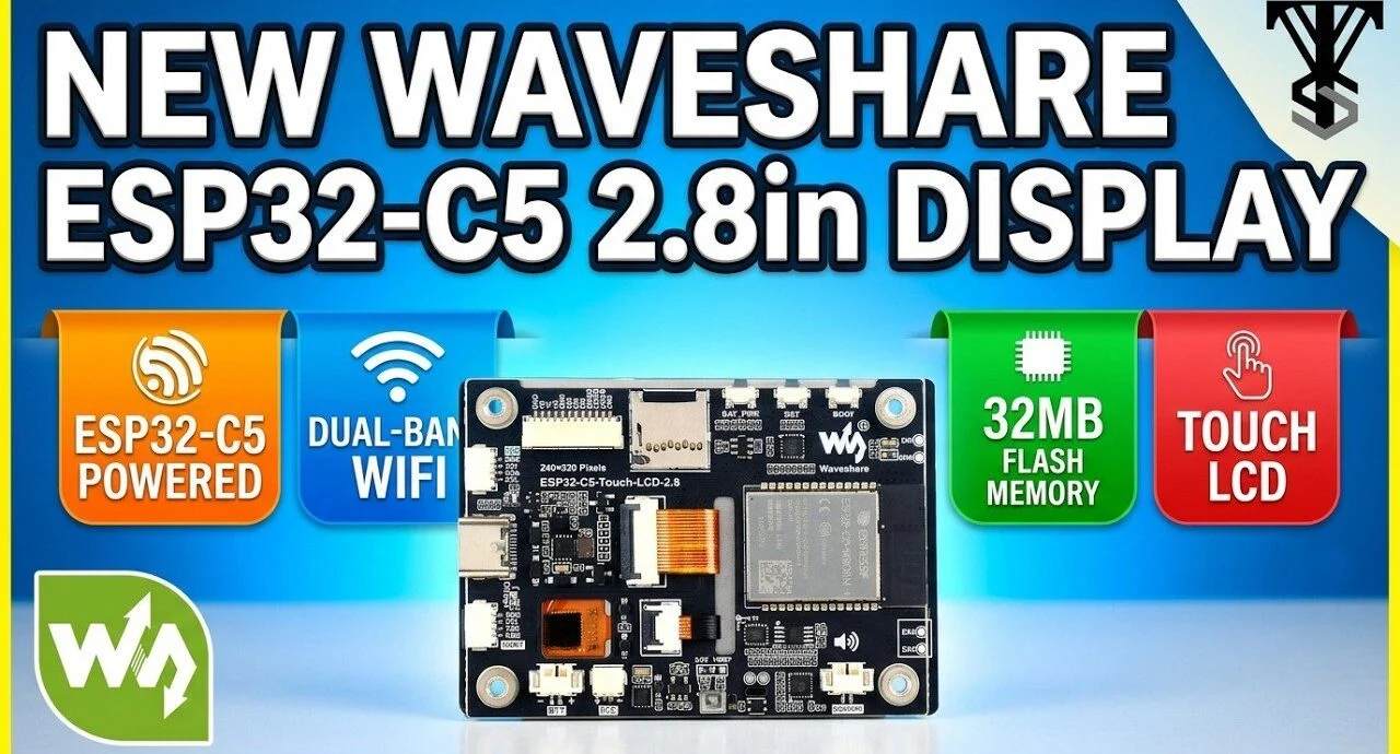 WaveShare ESP32-C5 Offers 32MB Flash and Sensors For WaveShare ESP32-C5 Offers 32MB Flash and Sensors For